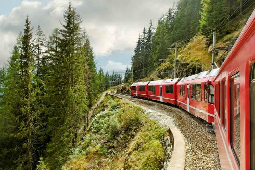 Everything about Eurail | Bernina express running from Tirano to the Switzerland